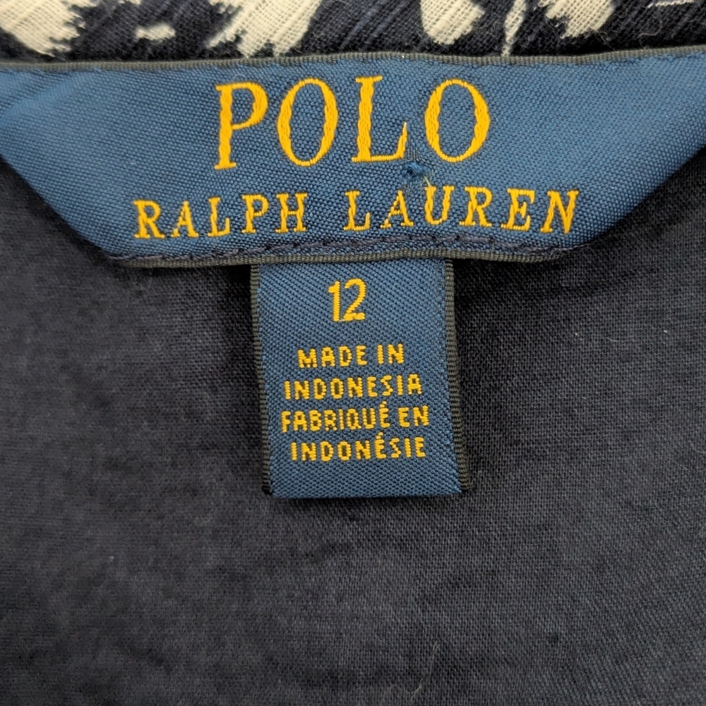 Polo Ralph Lauren Floral Pintucked Ruffle Dress Size Girls 12 - Picture 3 of 10
